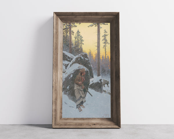 Henry Farny — The Indian Bear Hunter | Western Art Print