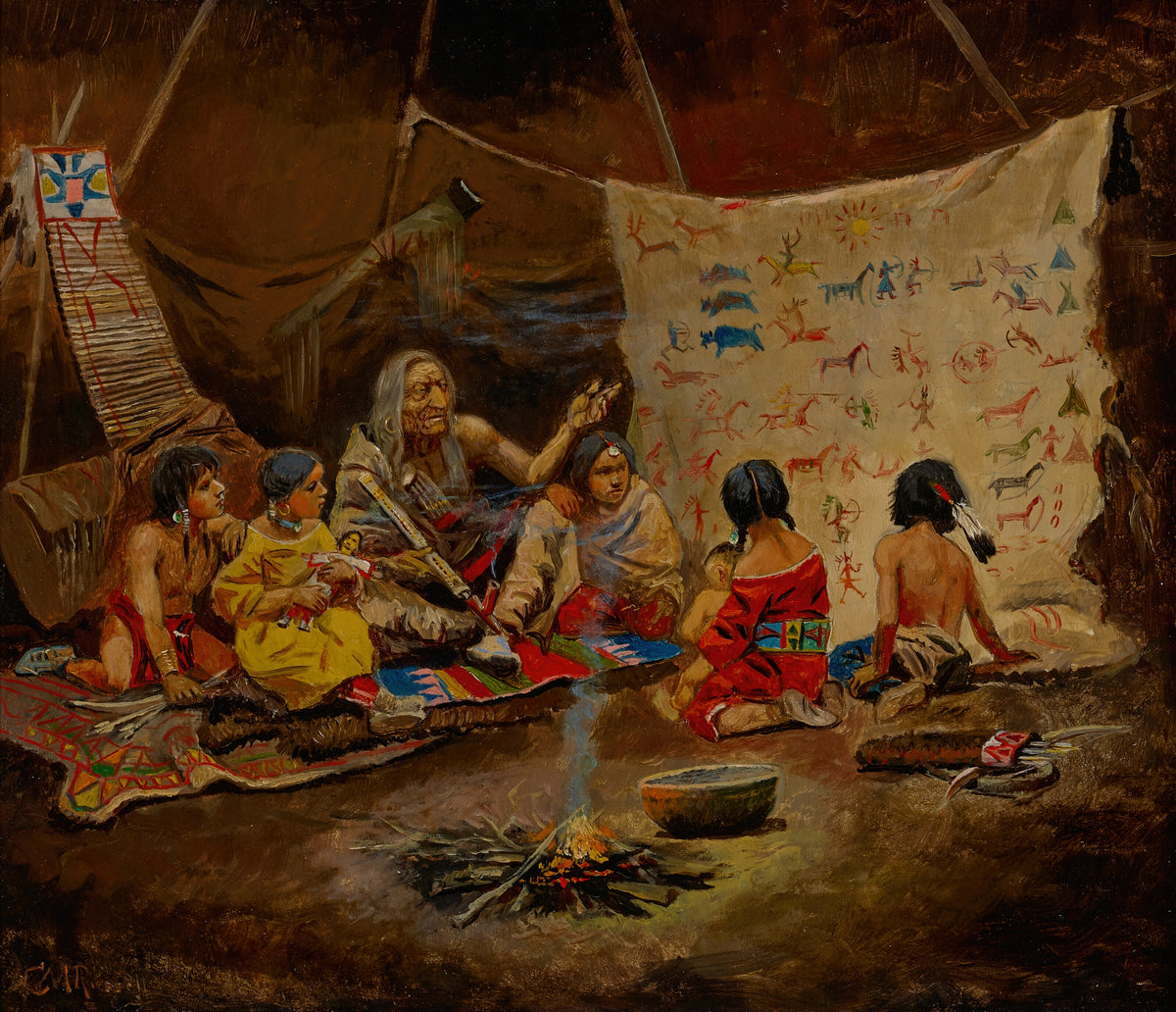 Charles M. Russell — The Kindergarten | Western Art Print