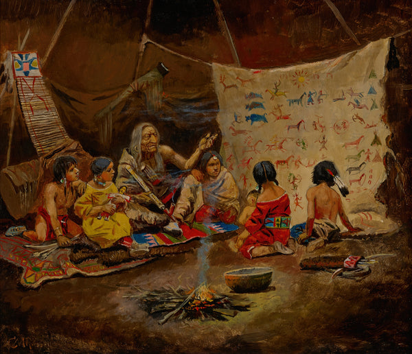 Charles M. Russell — The Kindergarten | Western Art Print