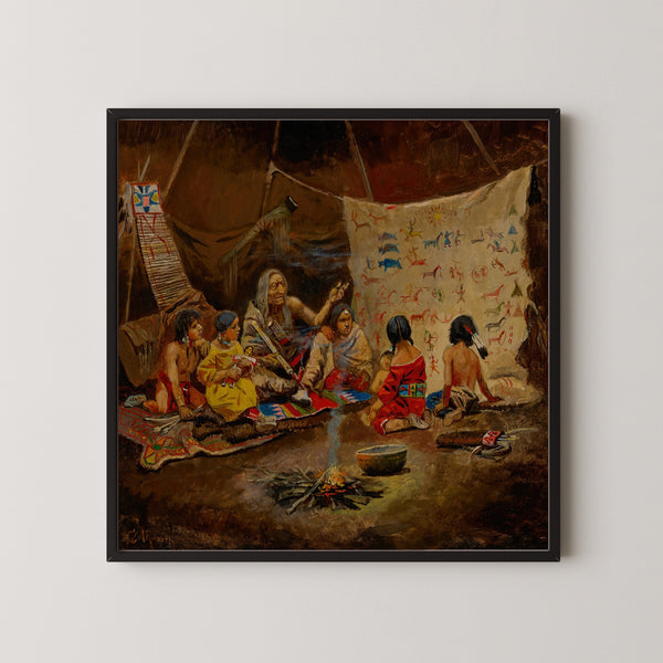 Charles M. Russell — The Kindergarten | Western Art Print