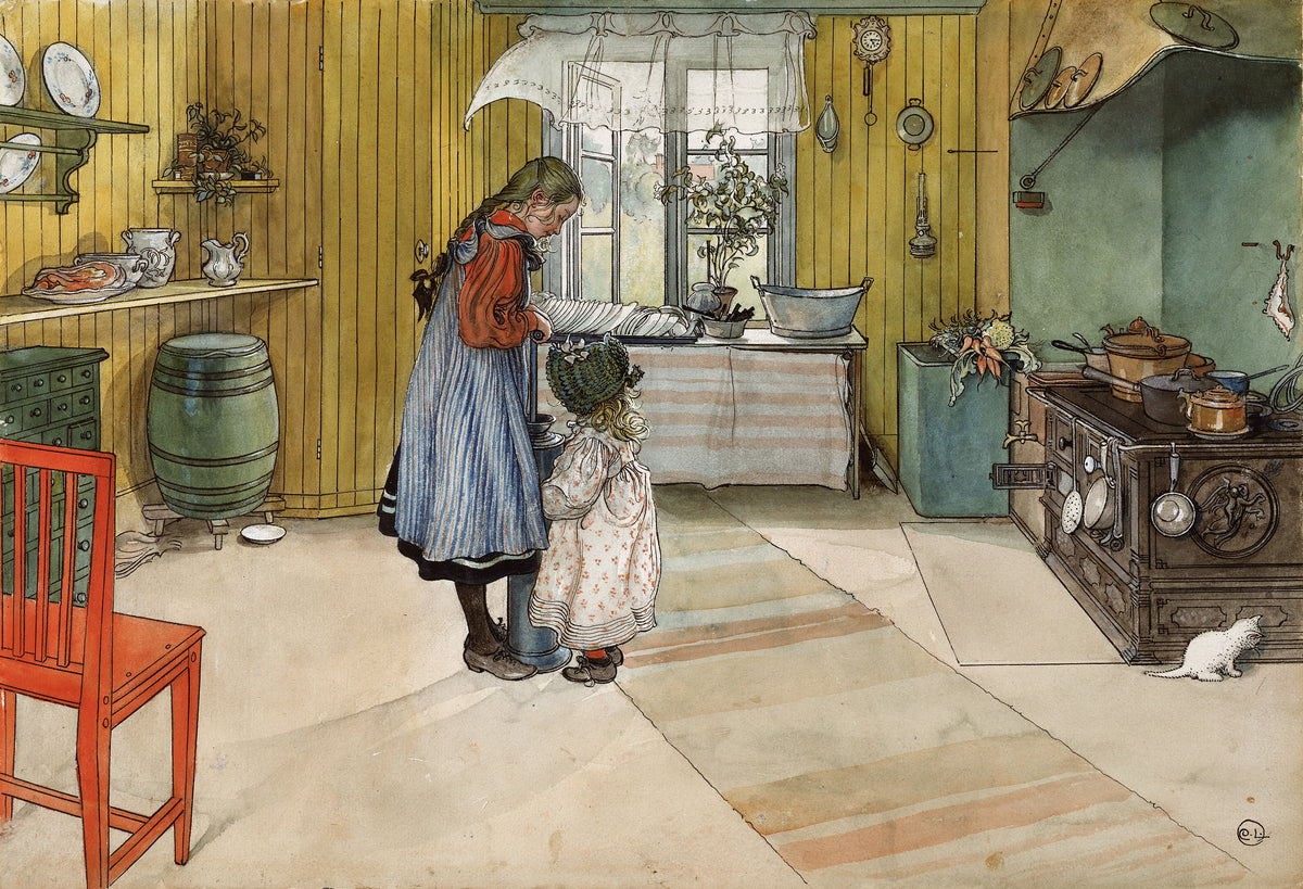 Carl Larsson — The Kitchen | Swedish Watercolour Print