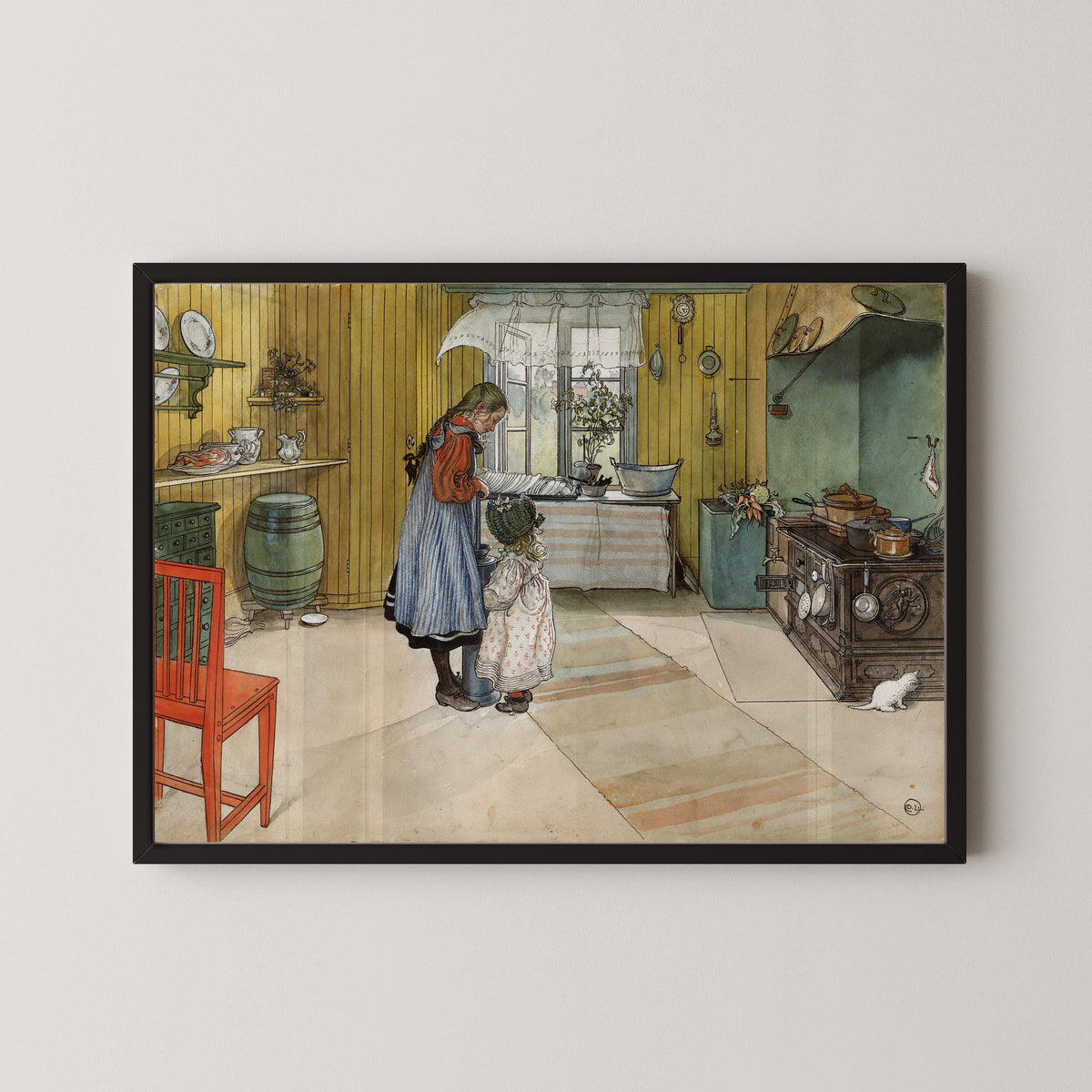 Carl Larsson — The Kitchen | Swedish Watercolour Print