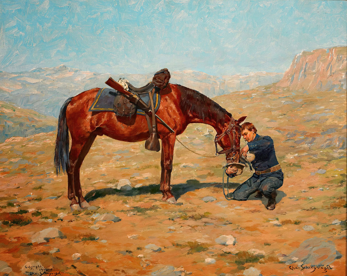 Charles Schreyvogel — The Last Drop | Western Art Print