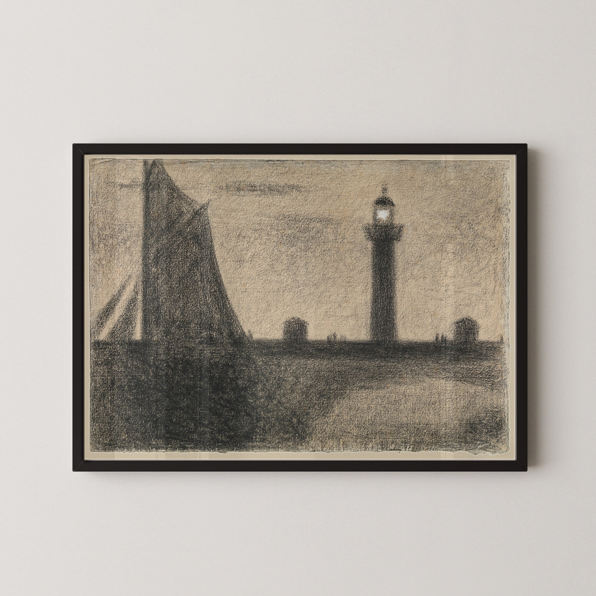 Georges Seurat — The Lighthouse at Honfleur (Dark Sail) | Fine Art Print