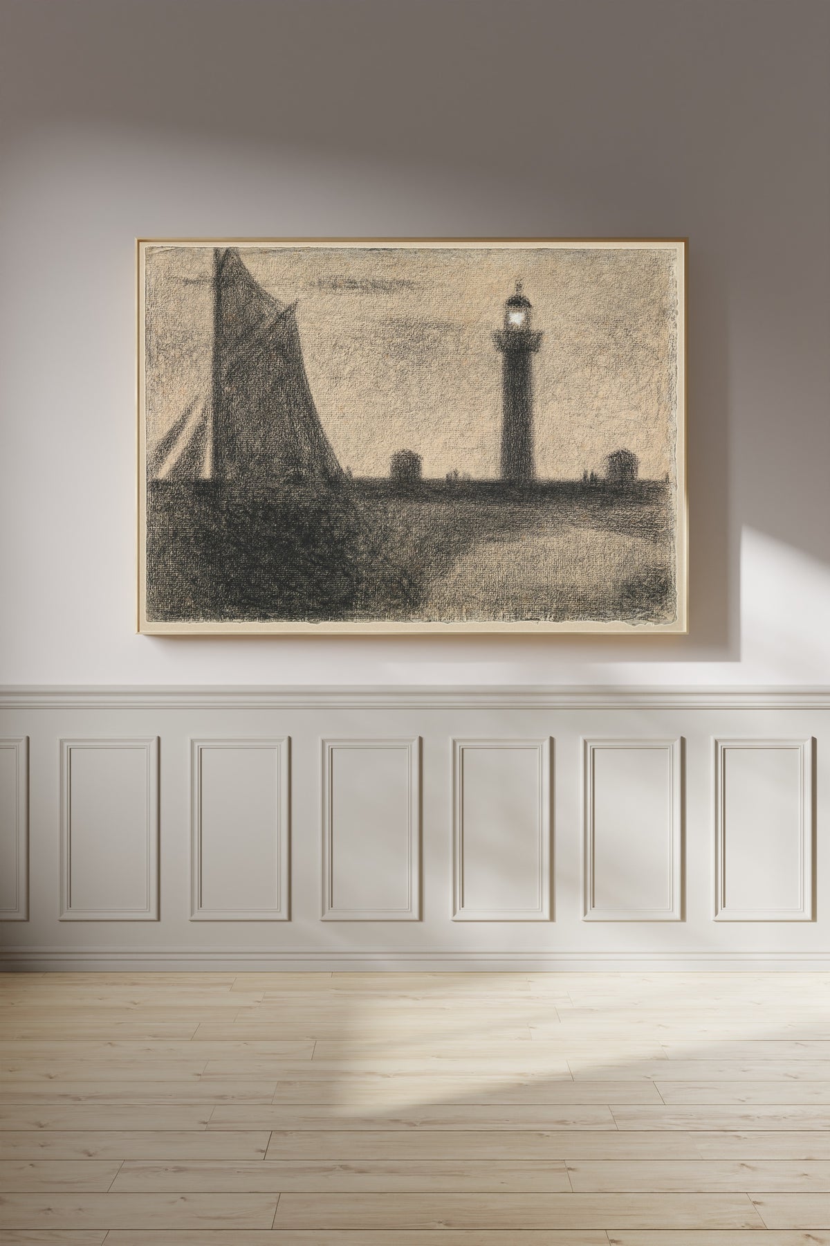 Georges Seurat — The Lighthouse at Honfleur (Dark Sail) | Fine Art Print