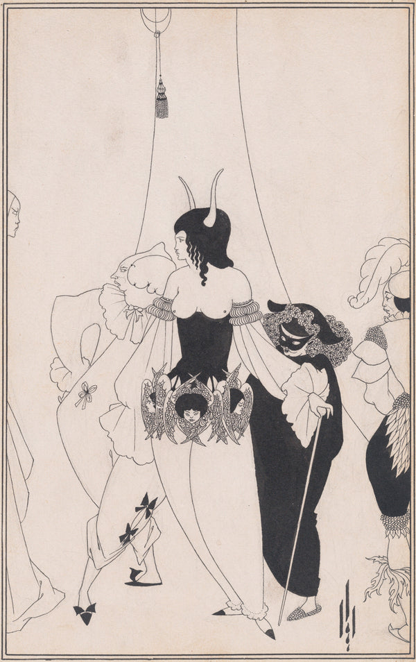 Aubrey Beardsley — The Masque of the Red Death | Art Nouveau Illustration Print