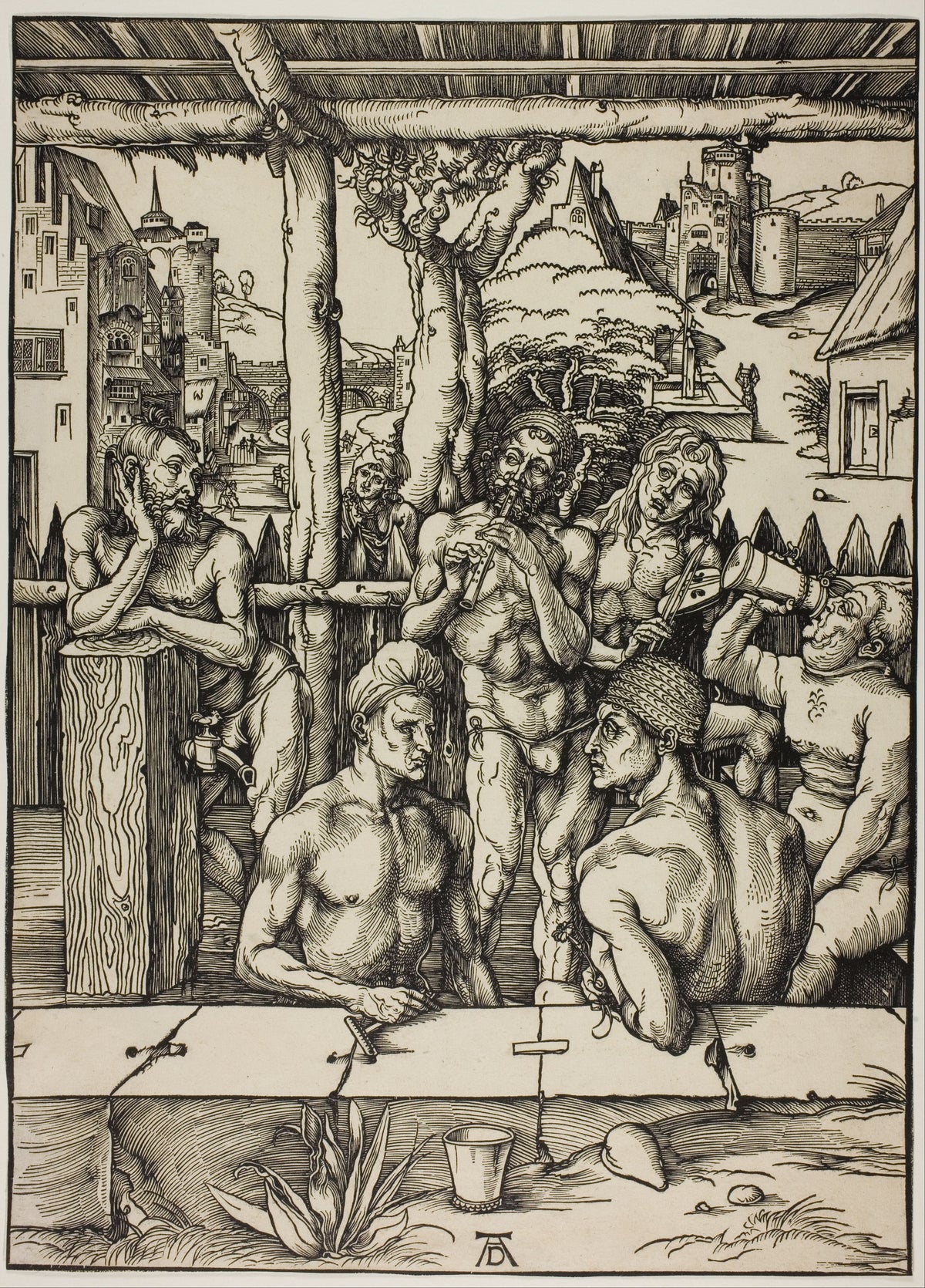 Albrecht Dürer — The Men’s Bath | Woodcut Print