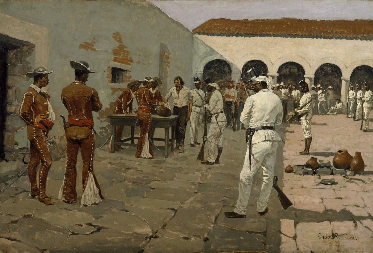 Frederic Remington — The Mier Expedition: The Drawing of the Black Bean | Western Art Print