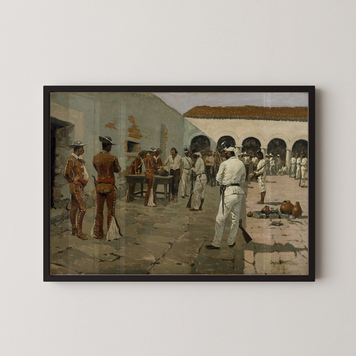 Frederic Remington — The Mier Expedition: The Drawing of the Black Bean | Western Art Print