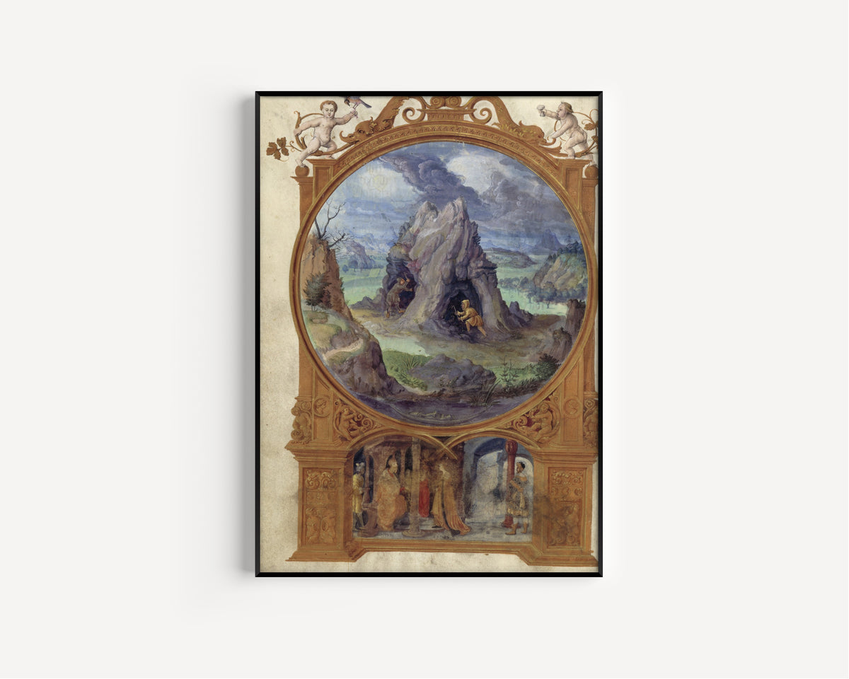 Splendor Solis — The Mine | Illuminated Manuscript Print