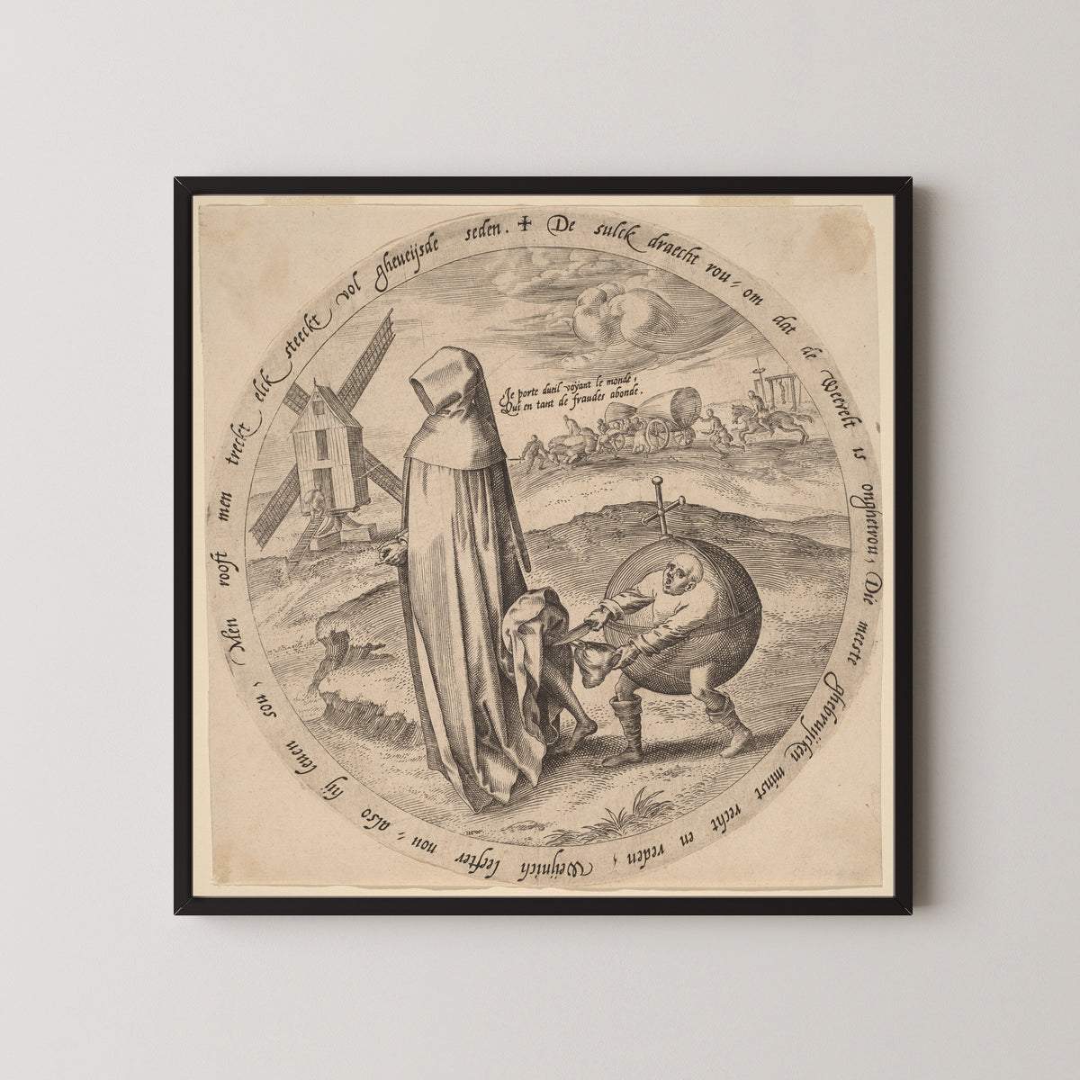 Pieter Bruegel the Elder — The Misanthrope Robbed by the World | Engraving Print