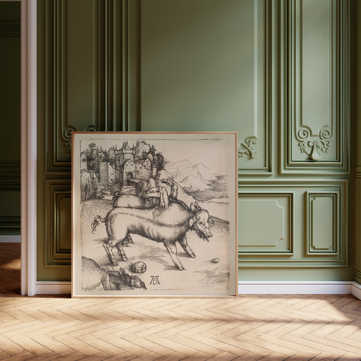 Albrecht Dürer — The Monstrous Pig of Landser | Engraving Print