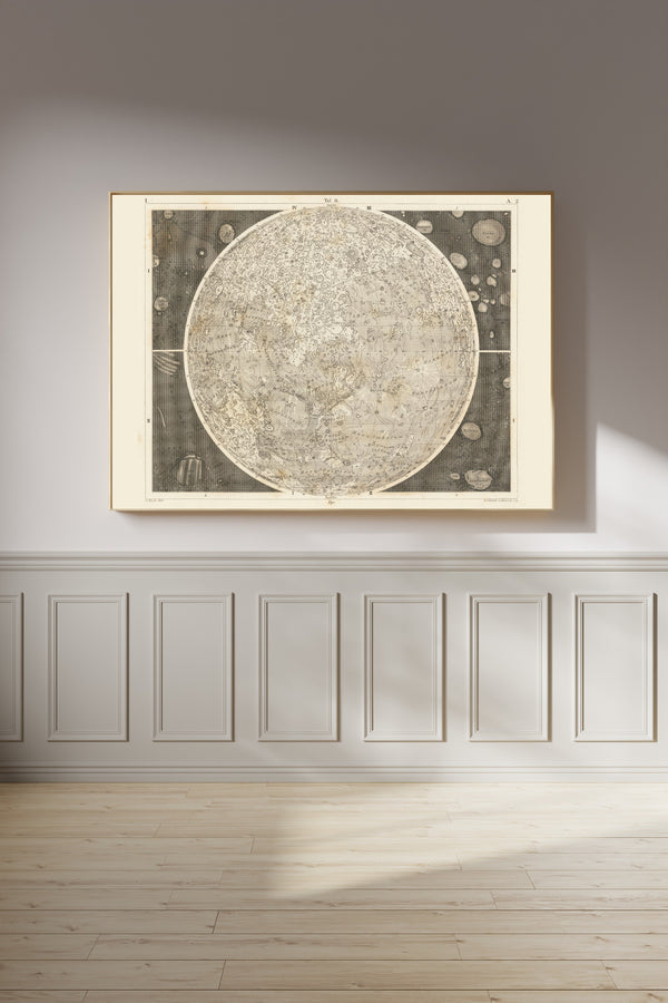 Johann Georg Heck — The Moon | Antique Lunar Map Print