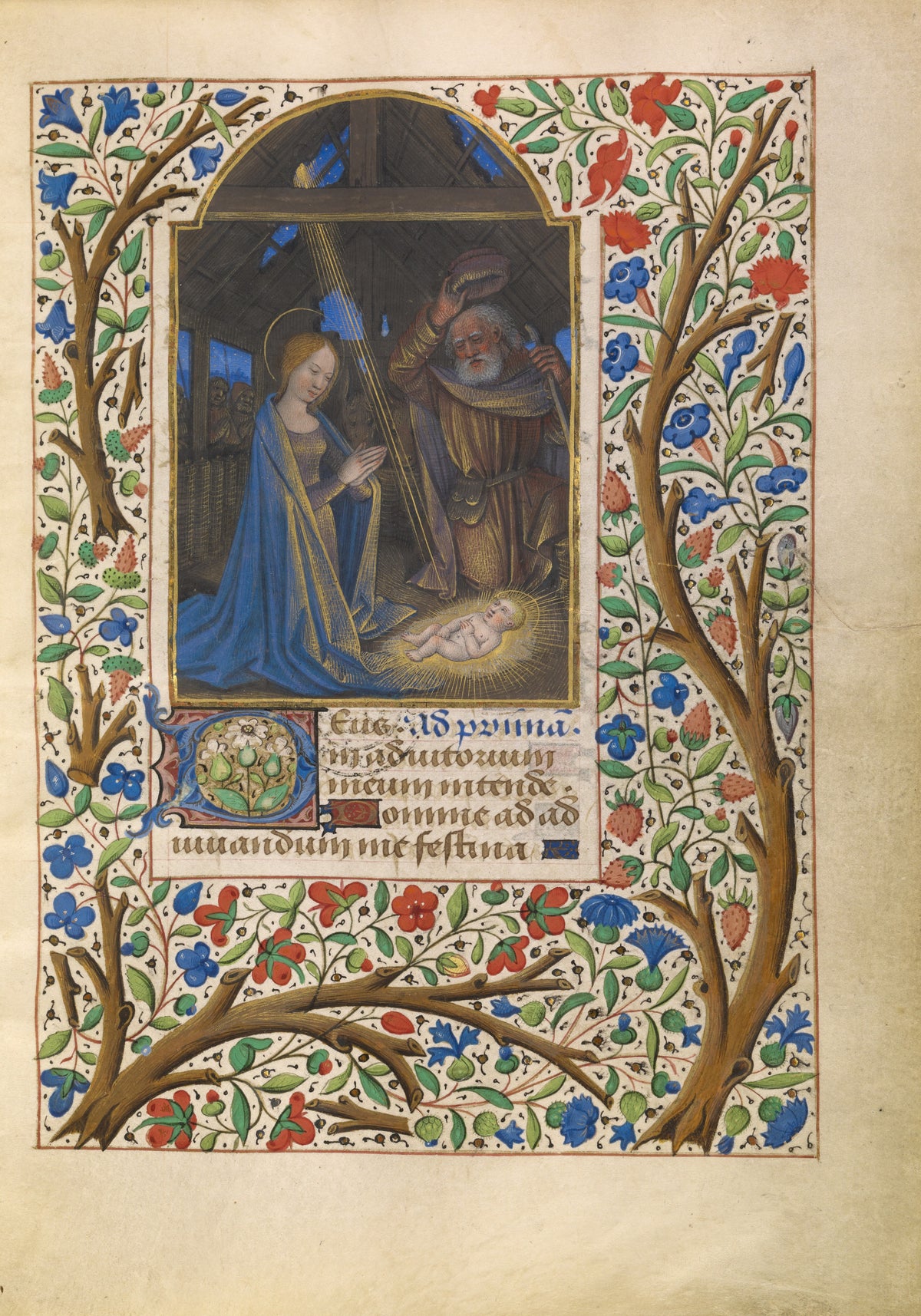Jean Bourdichon — The Nativity | Illuminated Manuscript Print