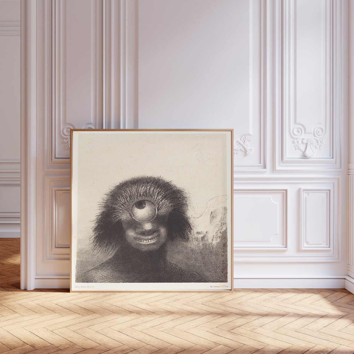 Odilon Redon — The Origins: The Misshapen Polyp Floated on the Shores | Symbolist Art Print
