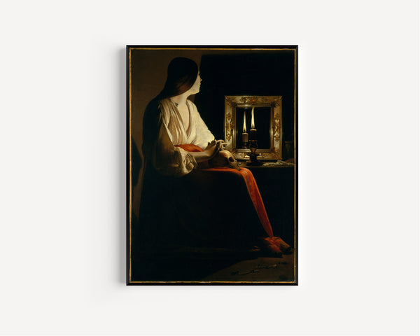 Georges de La Tour — The Penitent Magdalene | Fine Art Print