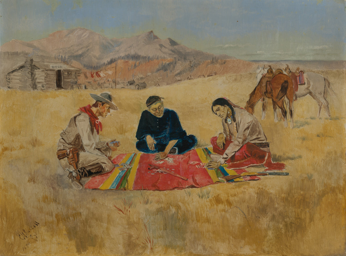 Charles M. Russell — The Poker Game | Western Art Print