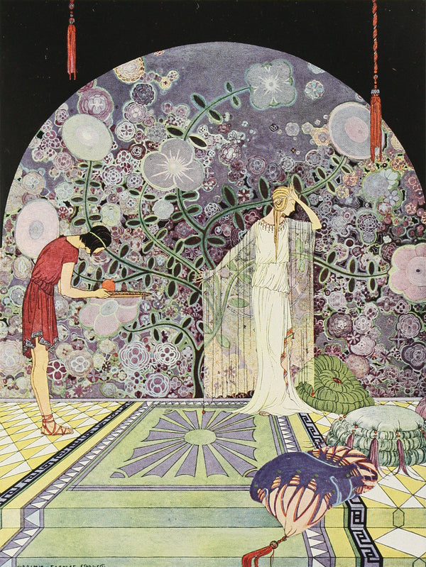 Virginia Frances Sterrett — The Pomegranate Seeds: ‘I shall not touch it, I assure you,’ said she | Fairy Tale Illustration Print