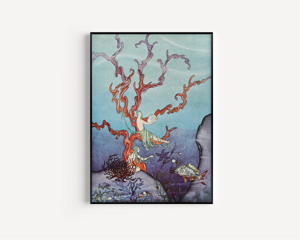 Virginia Frances Sterrett — The Pomegranate Seeds: They brought along with them a great many beautiful shells | Fairy Tale Illustration Print