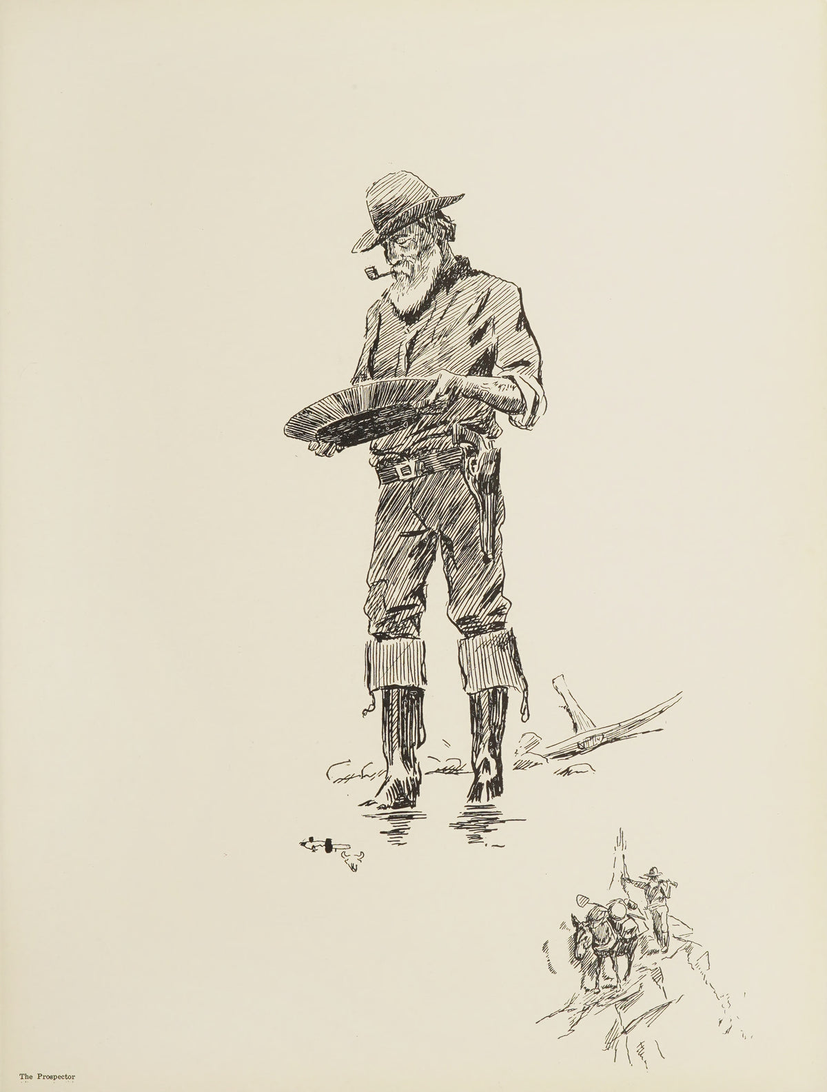 Charles M. Russell — The Prospector | Western Illustration Print