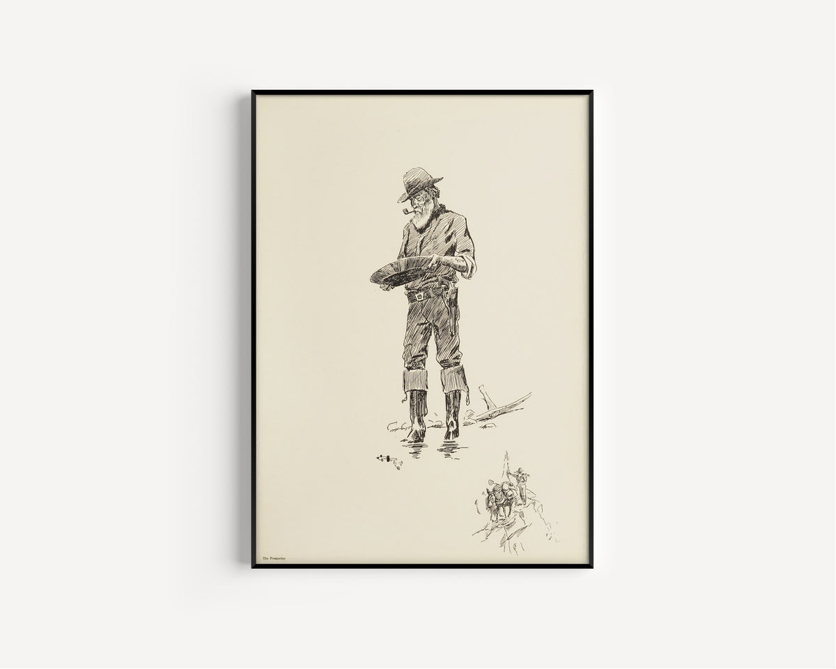 Charles M. Russell — The Prospector | Western Illustration Print