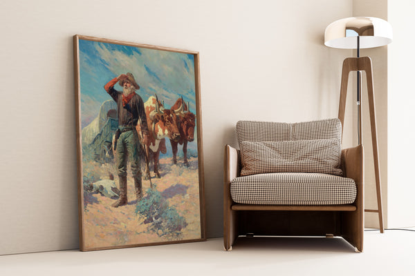 Frank Tenney Johnson — The Prospector | Western Art Print