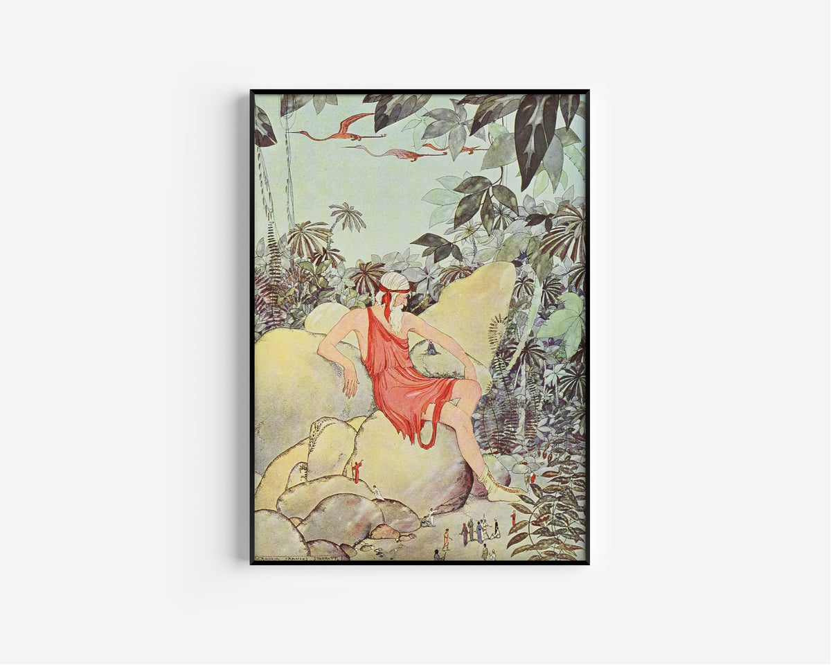 Virginia Frances Sterrett — The Pygmies: The giant gave them his brotherly kindness | Fairy Tale Illustration Print