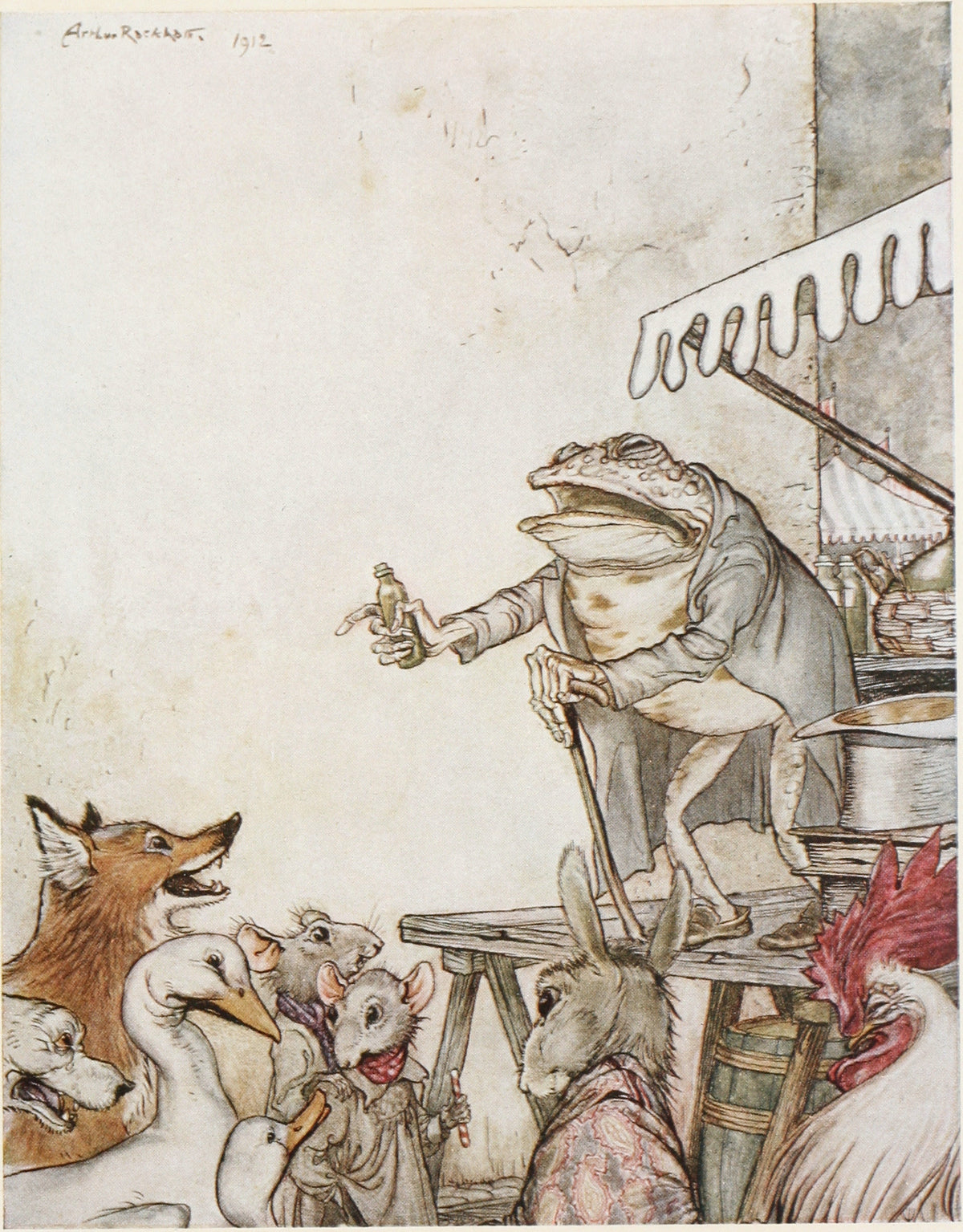 Arthur Rackham — The Quack Frog | Fable Illustration Print