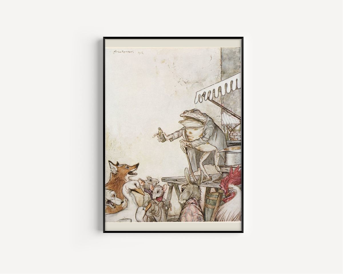 Arthur Rackham — The Quack Frog | Fable Illustration Print