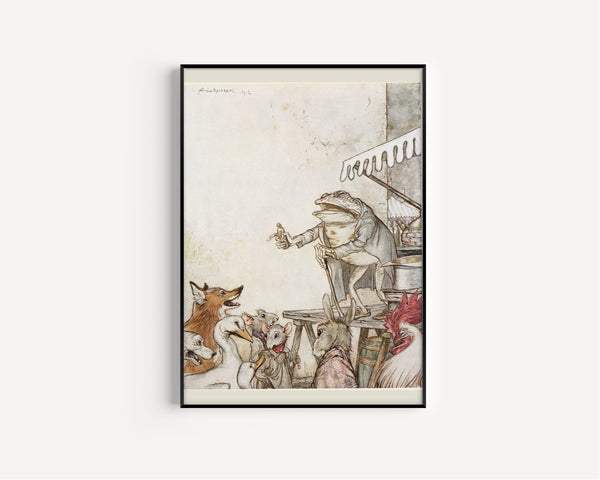 Arthur Rackham — The Quack Frog | Fable Illustration Print