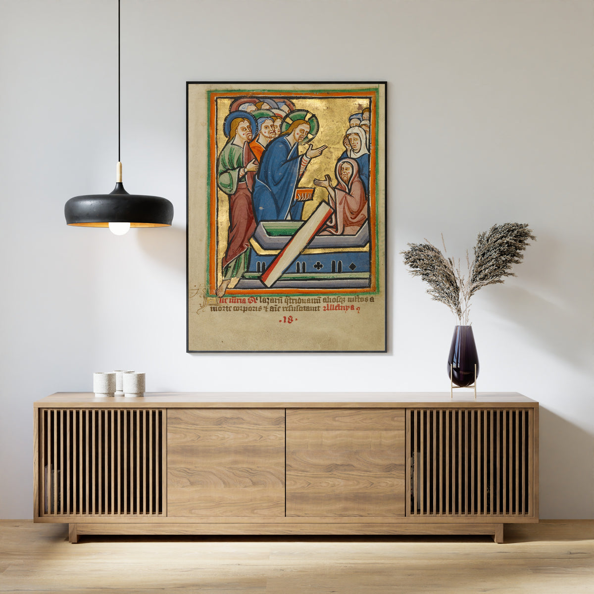 The Raising of Lazarus | Illuminated Manuscript Print