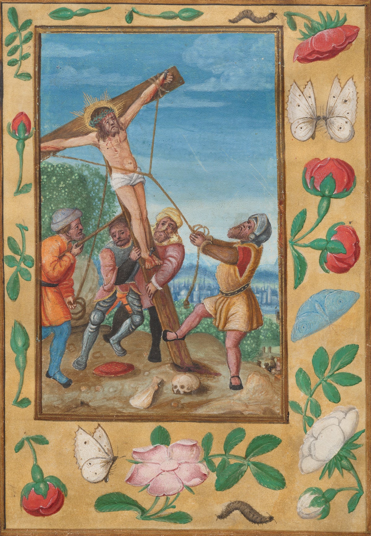 The Raising of the Cross | Illuminated Manuscript Print