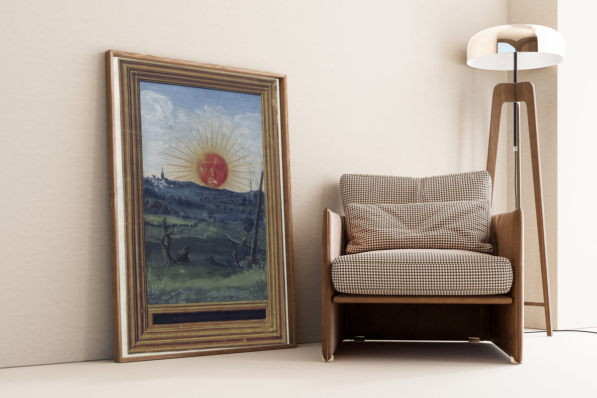 Splendor Solis — The Red Sun | Illuminated Manuscript Print