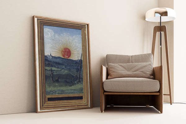 Splendor Solis — The Red Sun | Illuminated Manuscript Print