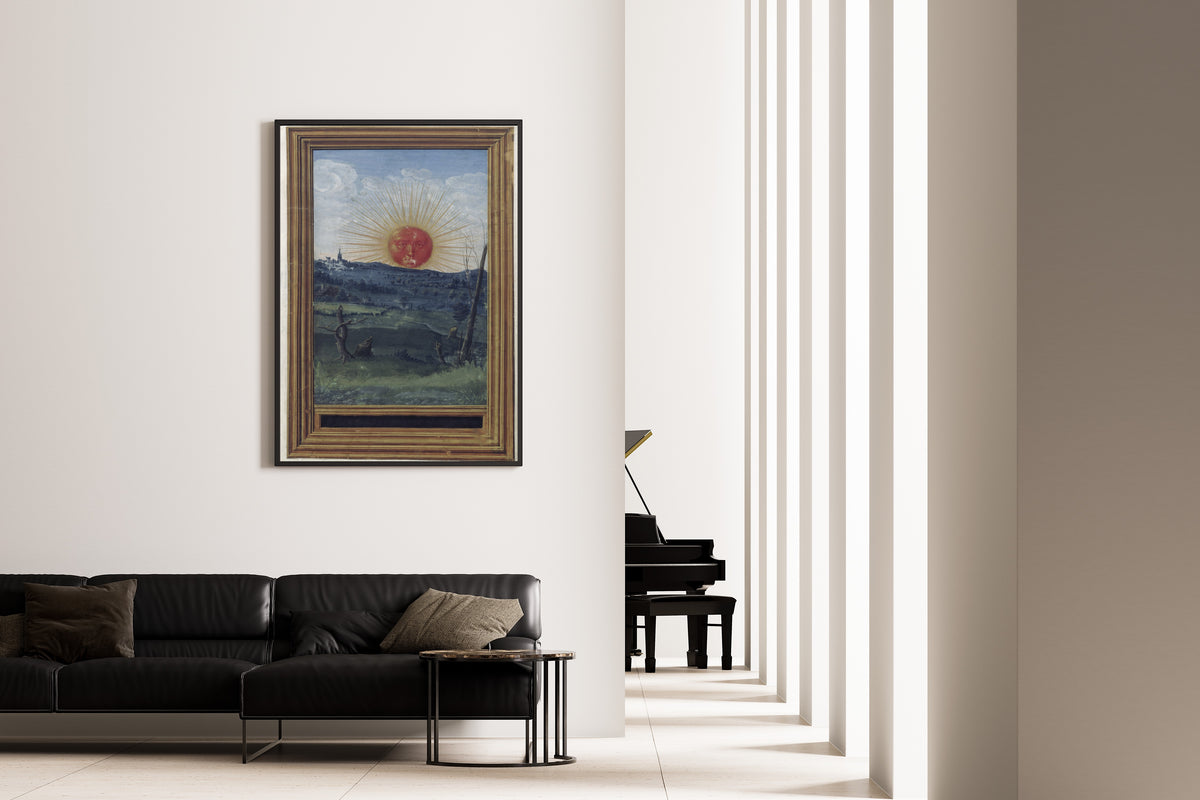 Splendor Solis — The Red Sun | Illuminated Manuscript Print