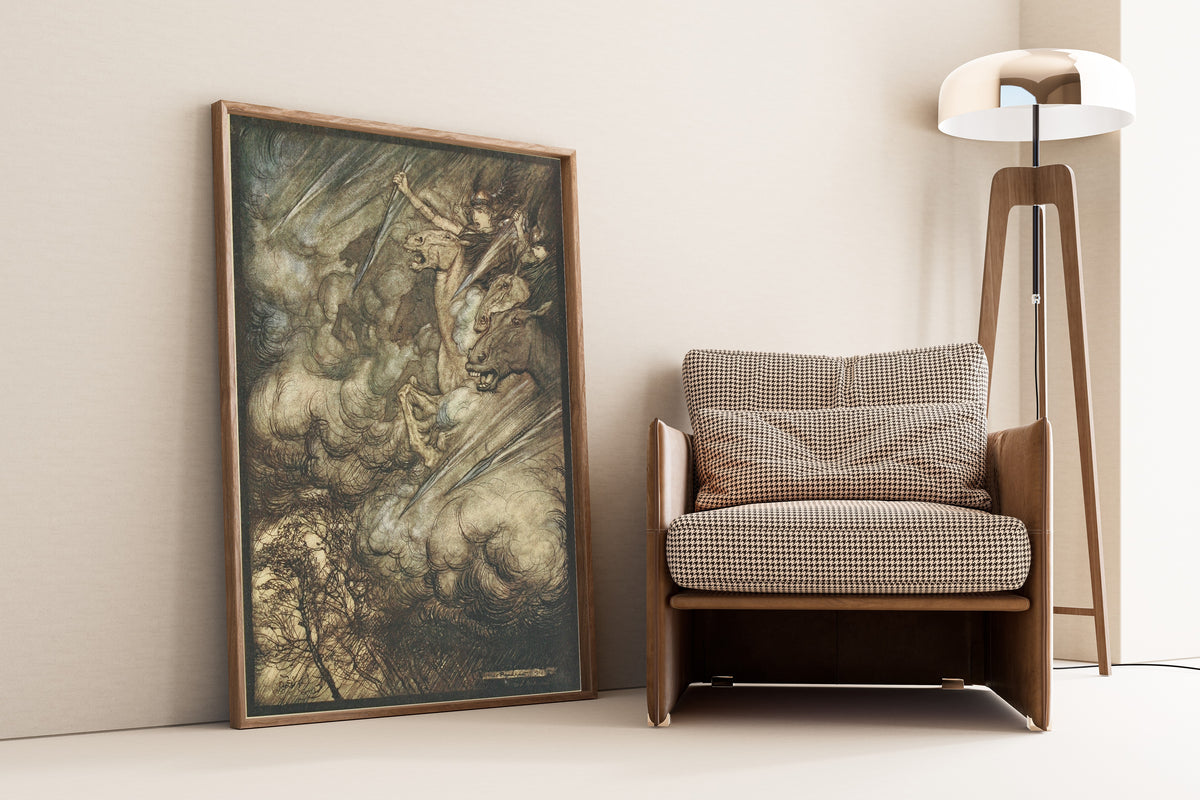 Arthur Rackham — The Ride of the Valkyries | Wagner Illustration Print