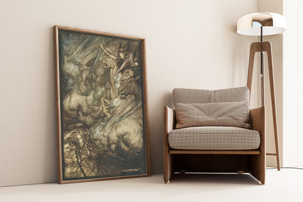 Arthur Rackham — The Ride of the Valkyries | Wagner Illustration Print