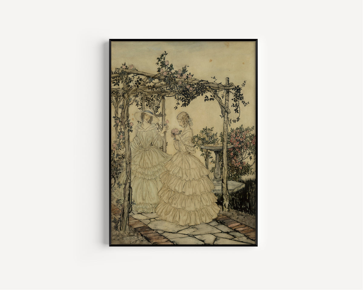 Arthur Rackham — The Rose Garden | Fairy Tale Illustration Print