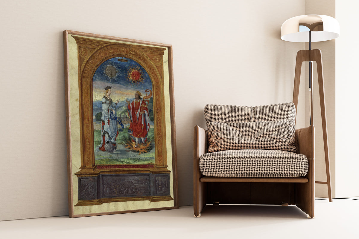 Splendor Solis — The Royal Couple | Illuminated Manuscript Print