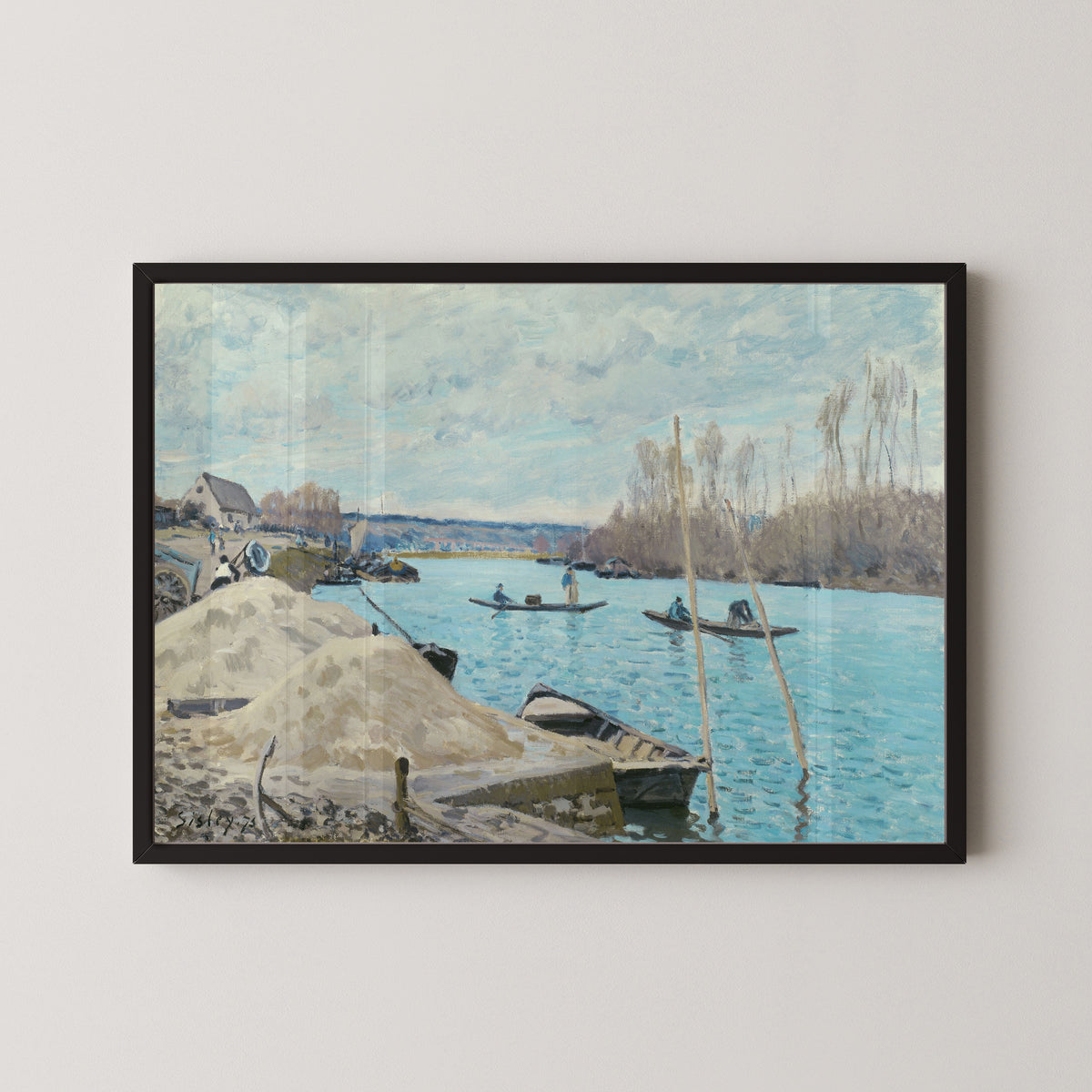 Alfred Sisley — The Seine at Port-Marly, Piles of Sand | Fine Art Print