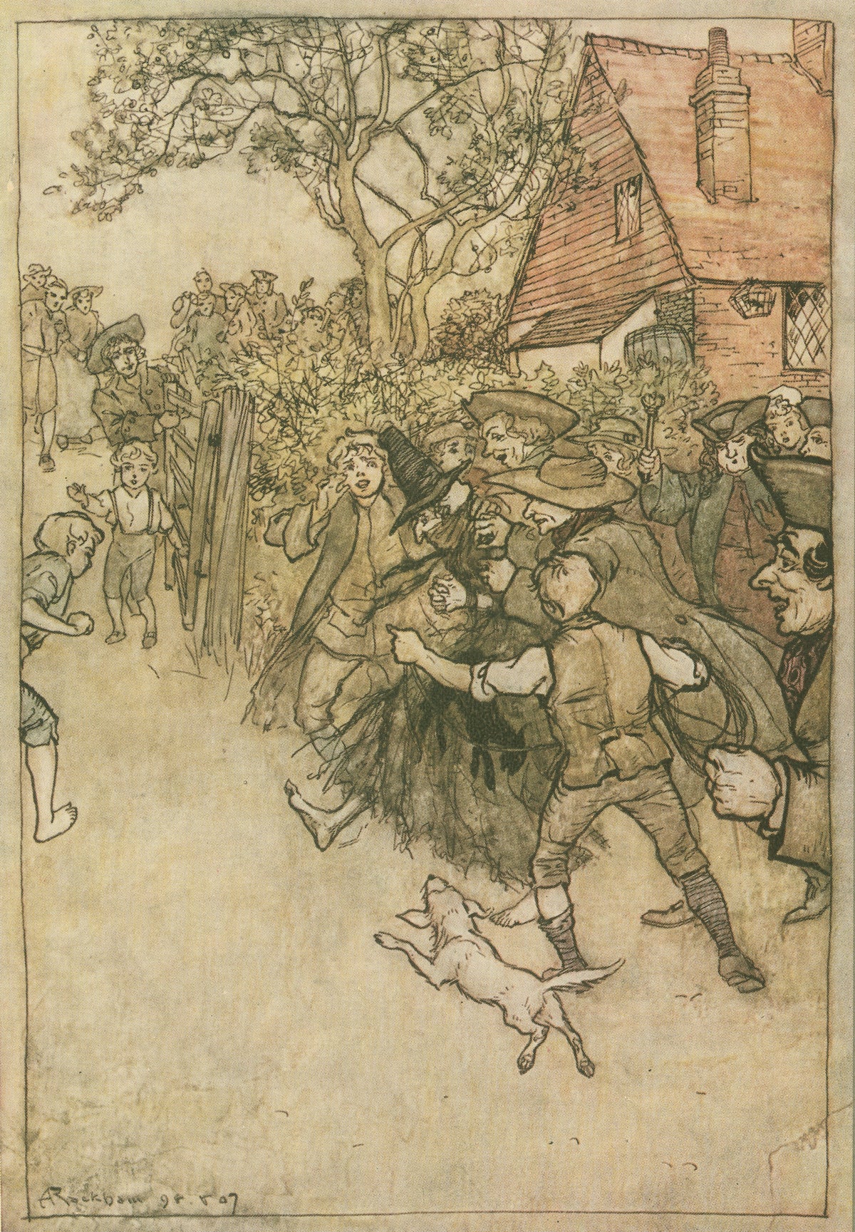 Arthur Rackham — The Spectre of Tappington | Fairy Tale Illustration Print