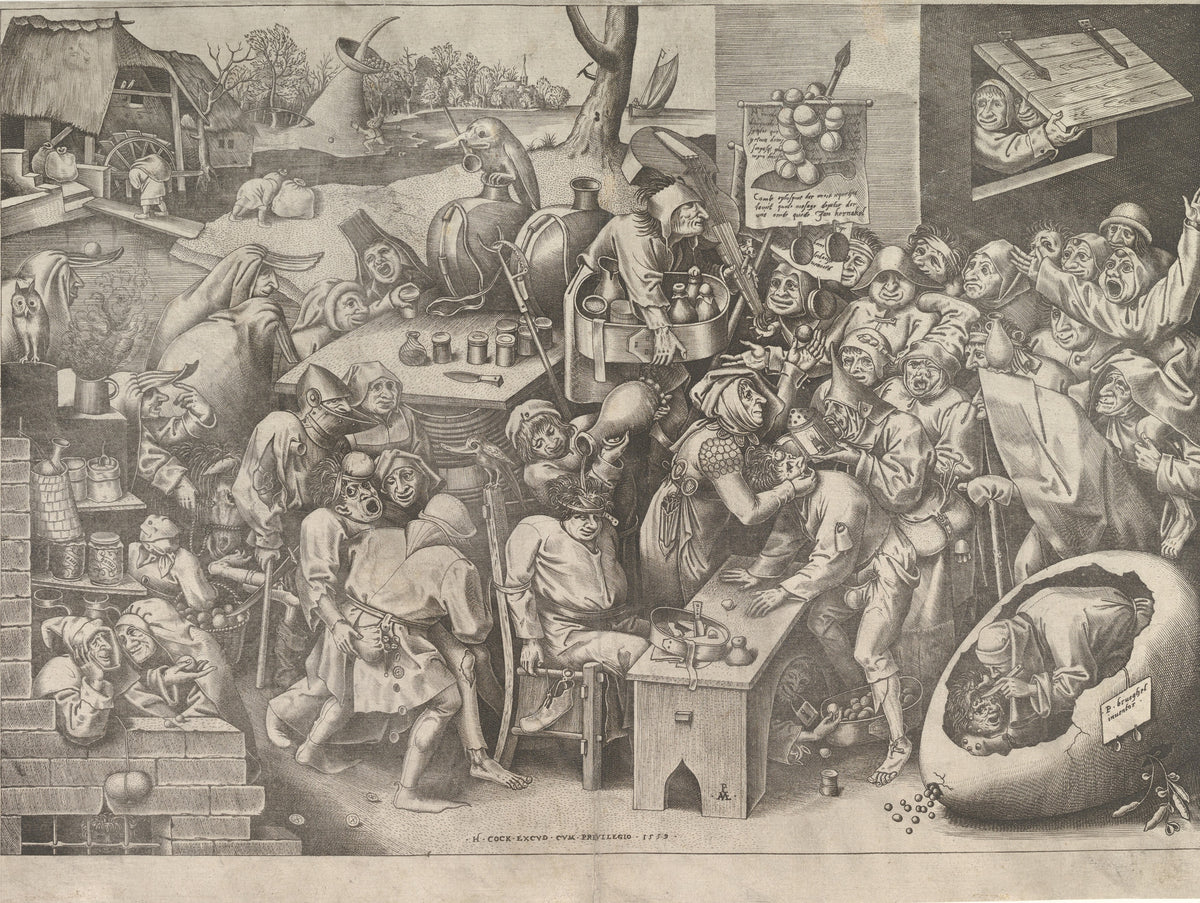Pieter Bruegel the Elder — The Stone Operation or the Witch of Mallegem | Engraving Print