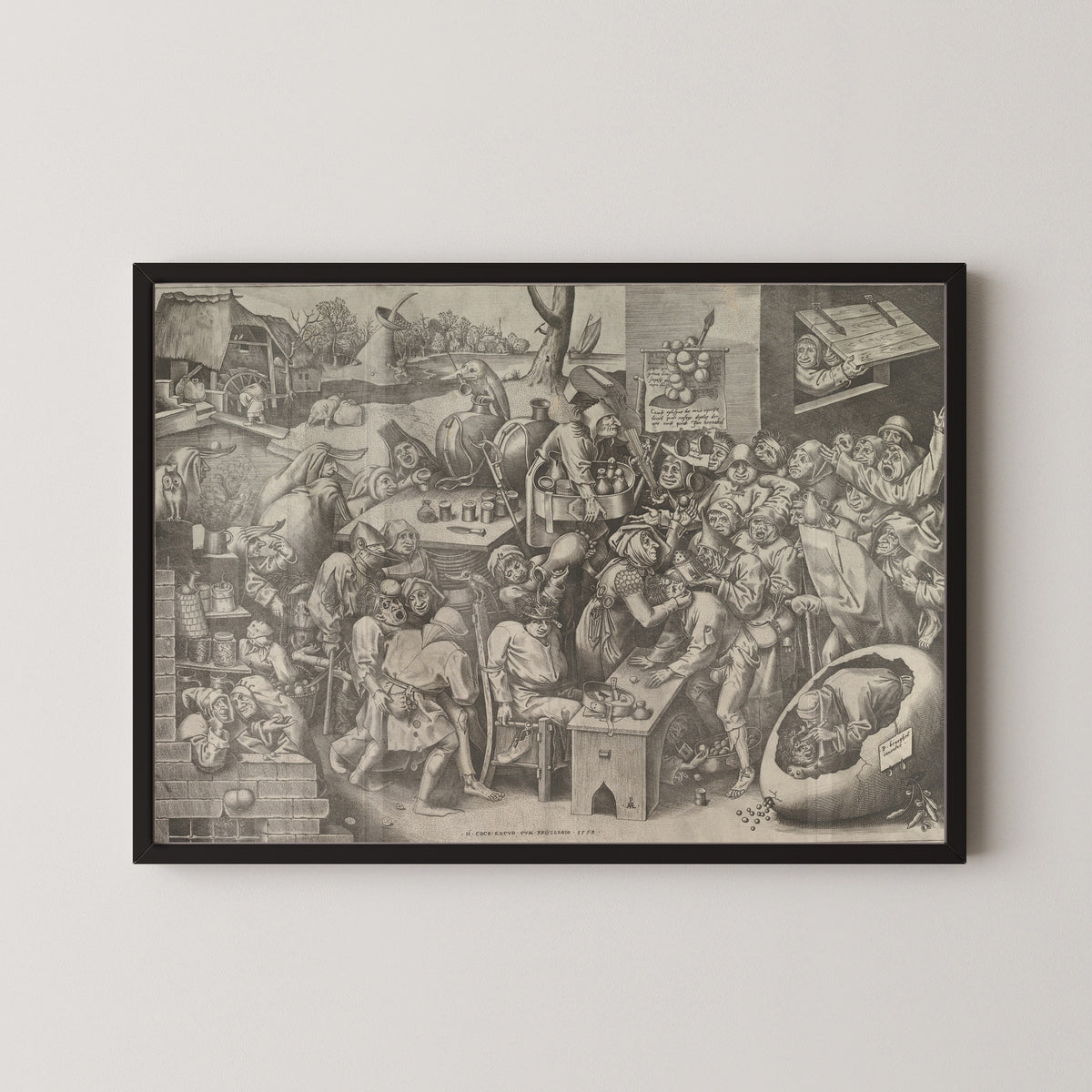 Pieter Bruegel the Elder — The Stone Operation or the Witch of Mallegem | Engraving Print