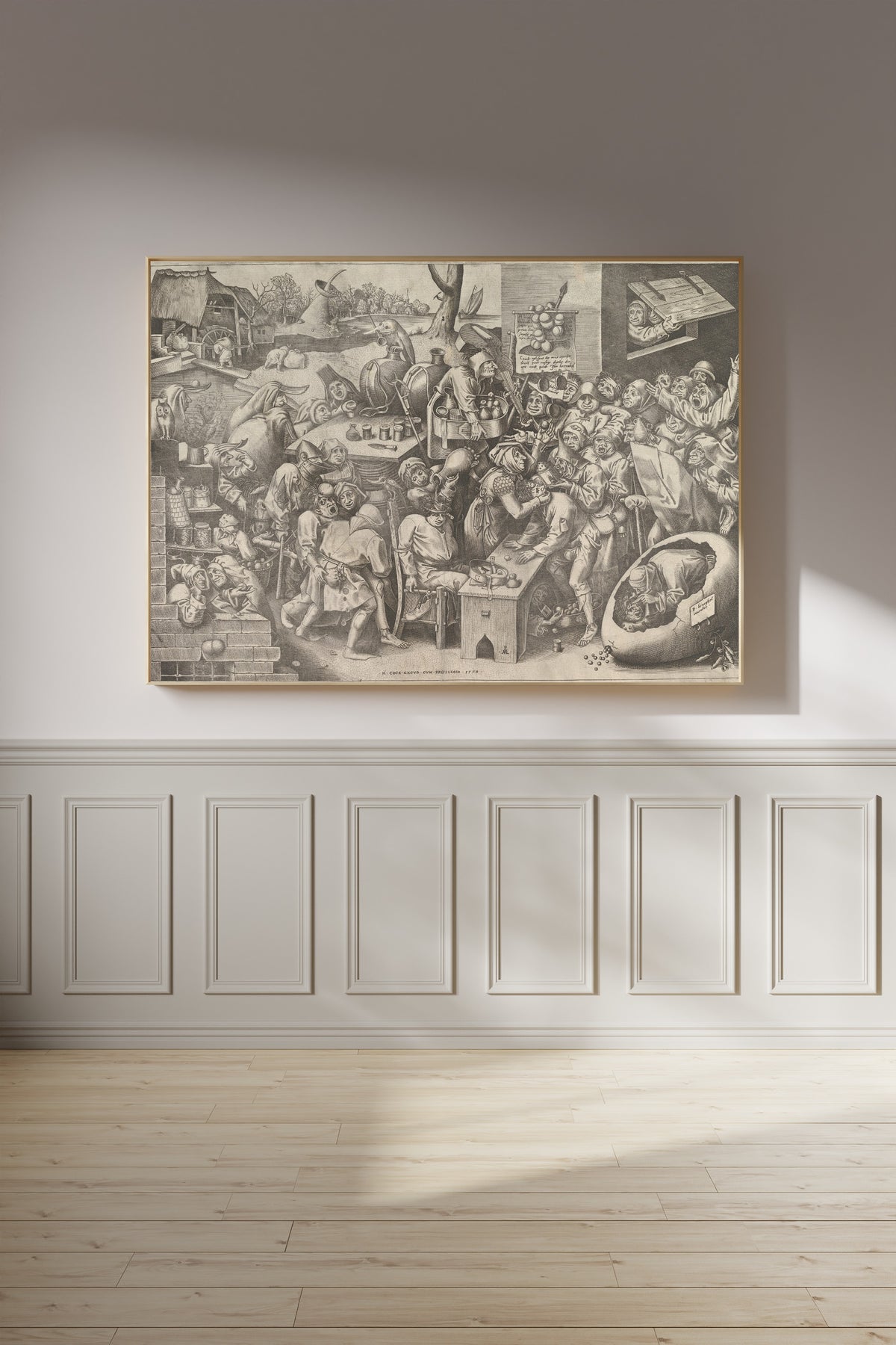 Pieter Bruegel the Elder — The Stone Operation or the Witch of Mallegem | Engraving Print