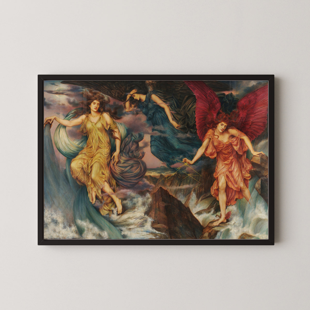 Evelyn De Morgan — The Storm Spirits | Symbolist Art Print