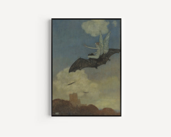 Edmund Dulac — The Tempest: On the Bat's Back I Do Fly | Shakespeare Illustration Print