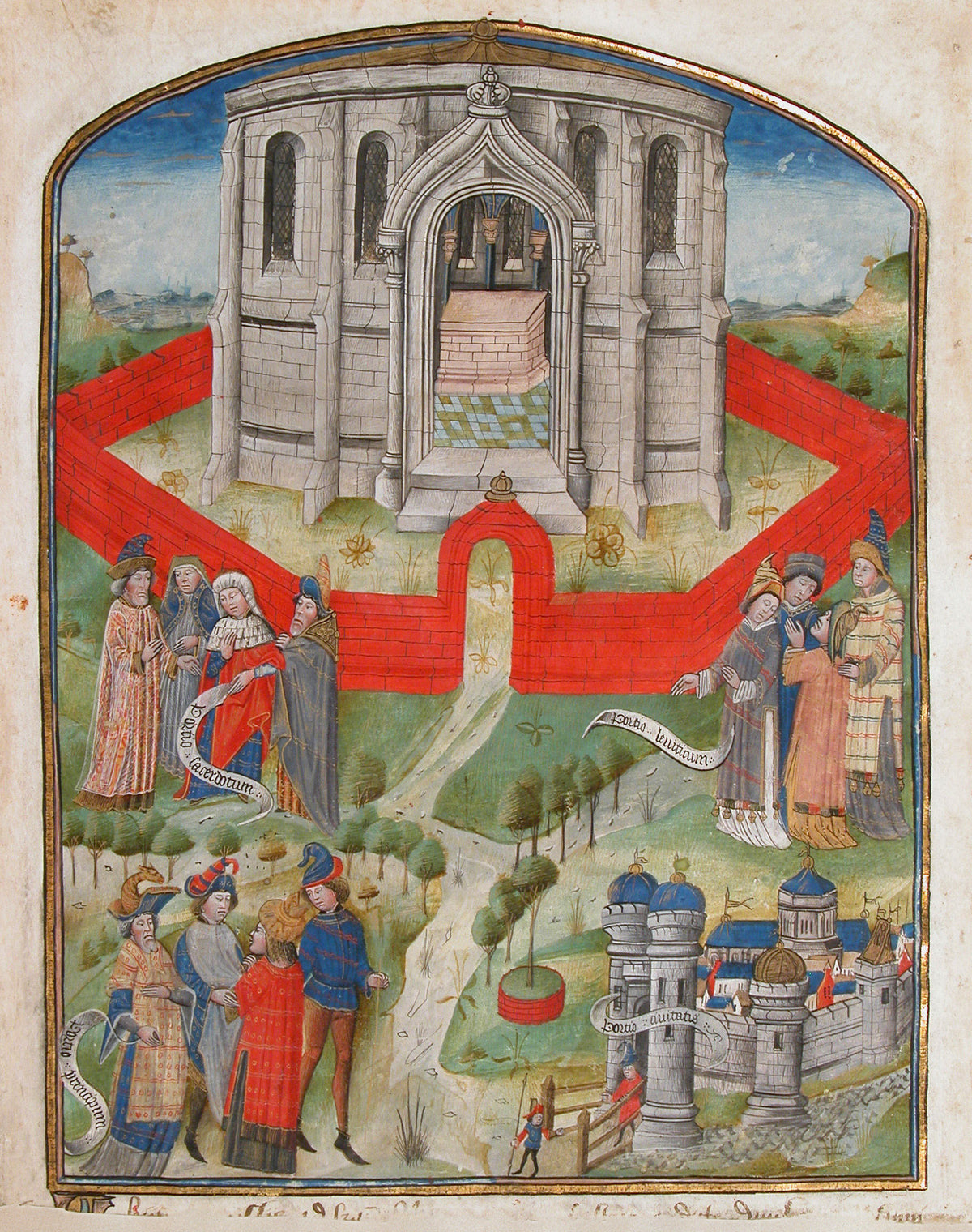 The Temple in Jerusalem | Illuminated Manuscript Print