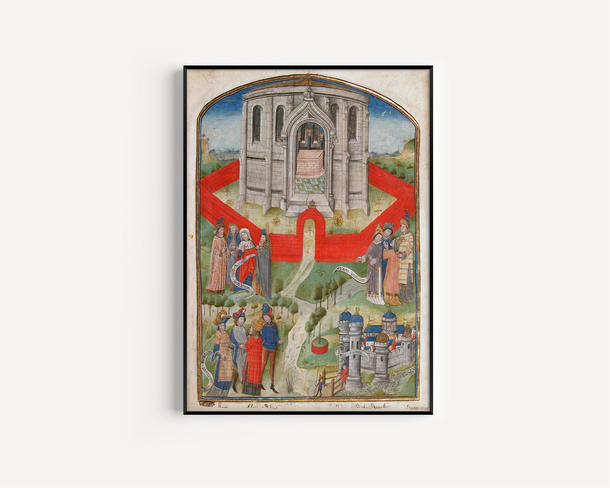 The Temple in Jerusalem | Illuminated Manuscript Print