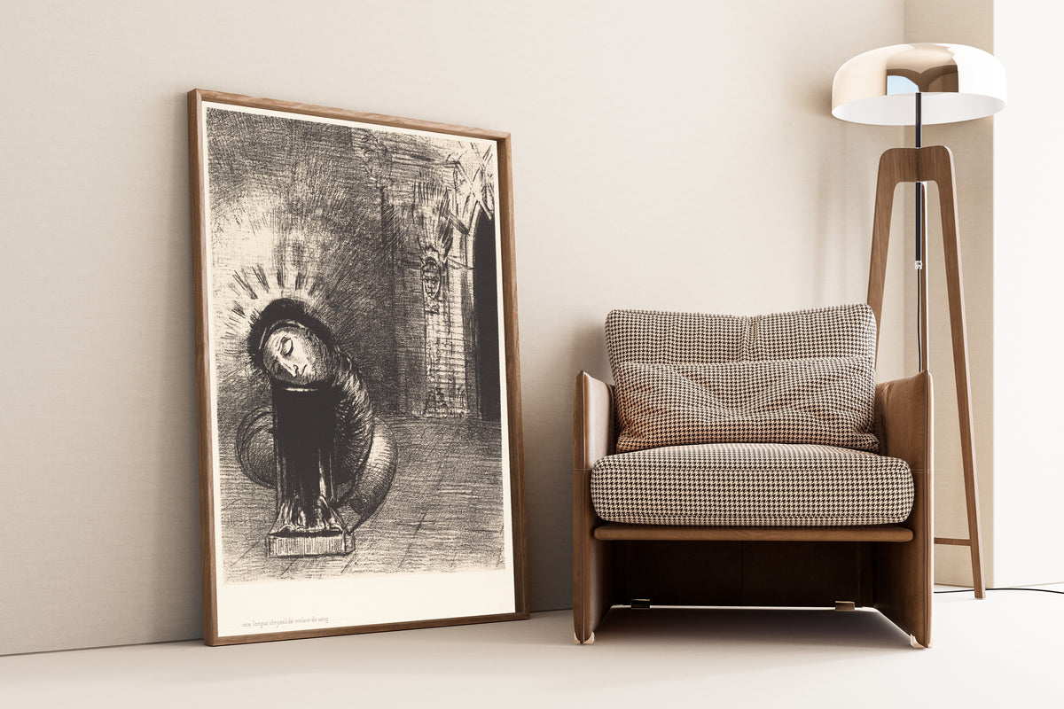 Odilon Redon — The Temptation of Saint Anthony: A Long Chrysalis, the Color of Blood | Symbolist Art Print