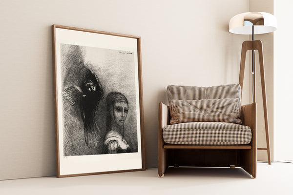 Odilon Redon — The Temptation of Saint Anthony: And a Large Bird, Descending from the Sky | Symbolist Art Print